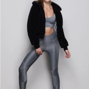 The Shiny Ribbed Legging and Bra Set